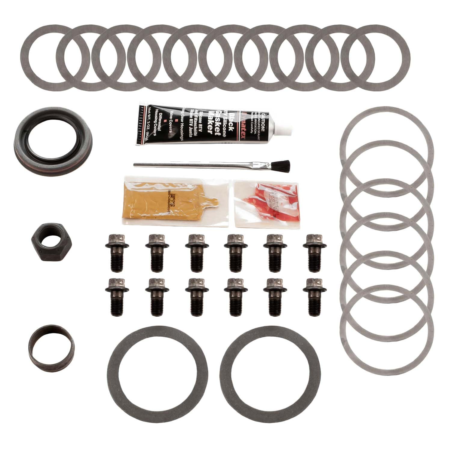 Motive Gear Differential Gear Install Kit GM9.2IKFL for GM 9.25 IFS '98-ON, Front, Includes Brush, Gasket, Crush Sleeve, Shims - Fits Chevrolet Silverado 2500/3500, GMC Sierra 2500/3500