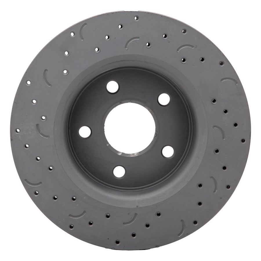 Talon Cross-Drilled and Slotted Vented Rotor, Hawk Performance Brakes, 12.9 in. Diameter, 2.09 in. Height