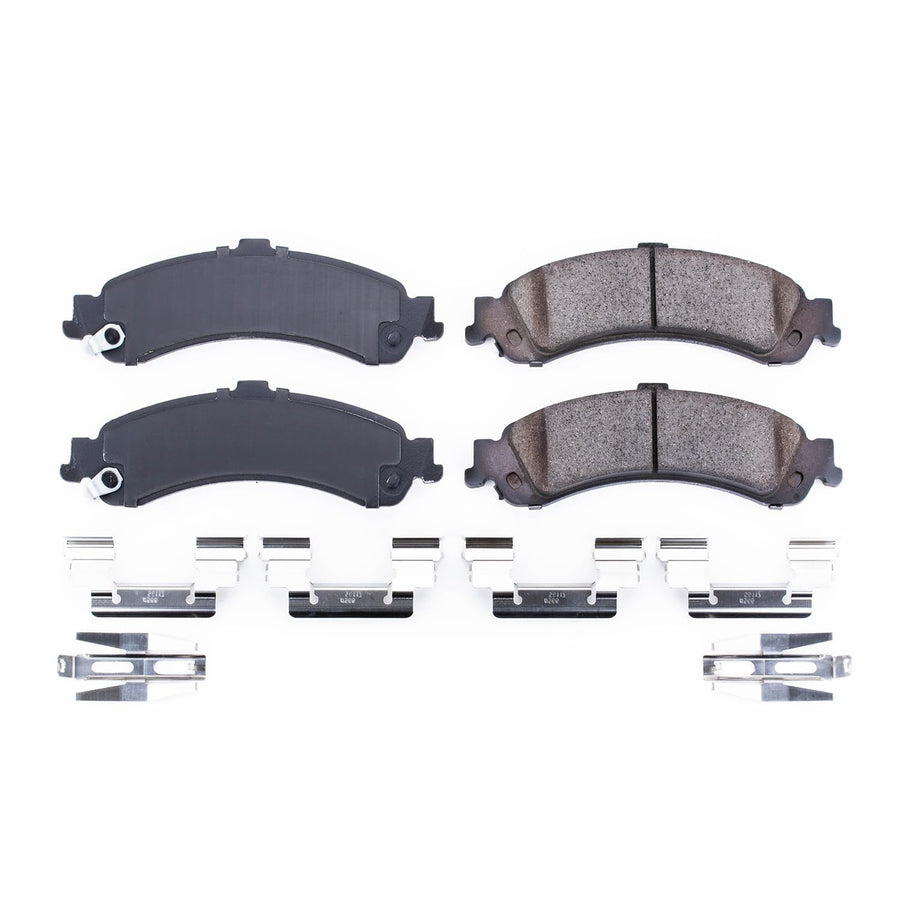 Z17 Power Stop 17-834 Rear Ceramic Brake Pads with Hardware