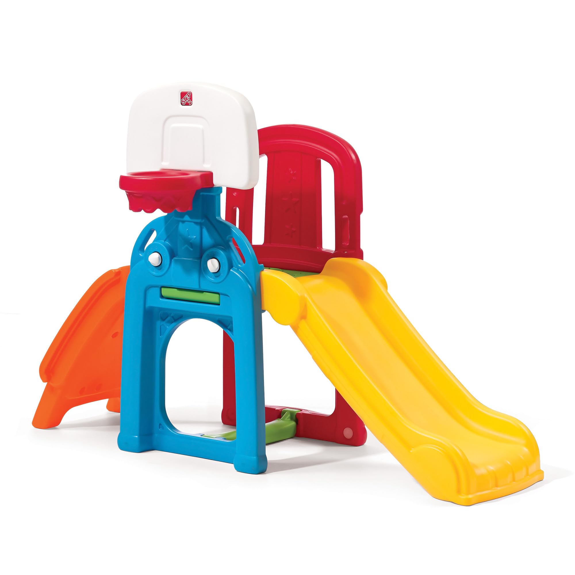 Step2 Game Time Sports Climber, Indoor/Outdoor Kids Playset, Backyard Playground Set, Slide, Climbing Wall, Basketball Hoop, Jungle Gym Outside, For Toddlers 2-6 Years Old