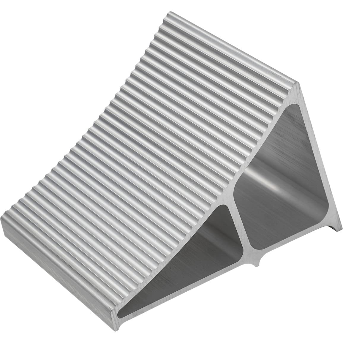 Wheel Chock Buyers Products WC6096A, 6 x 8.75 x 5.86 Inch Aluminum Chock with Ribbed Slope, Lightweight and Durable, Ideal for Ice and Snow Usage