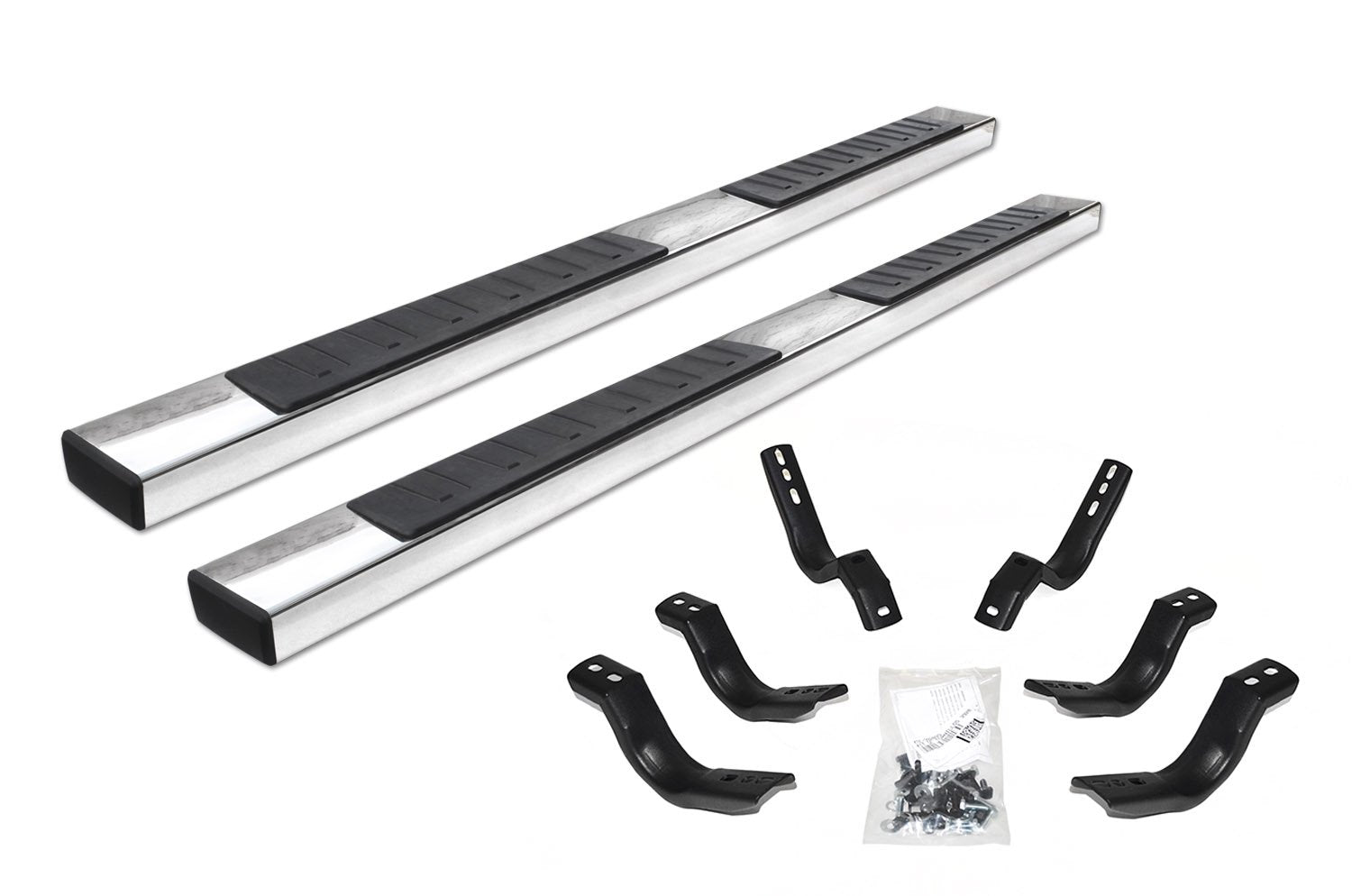 Go Rhino 6" Sidesteps & Brackets OE Xtreme II | Stainless Steel, Polished | 6862451687PS | Fits 2020-2024 Jeep Gladiator JT, 4-Door