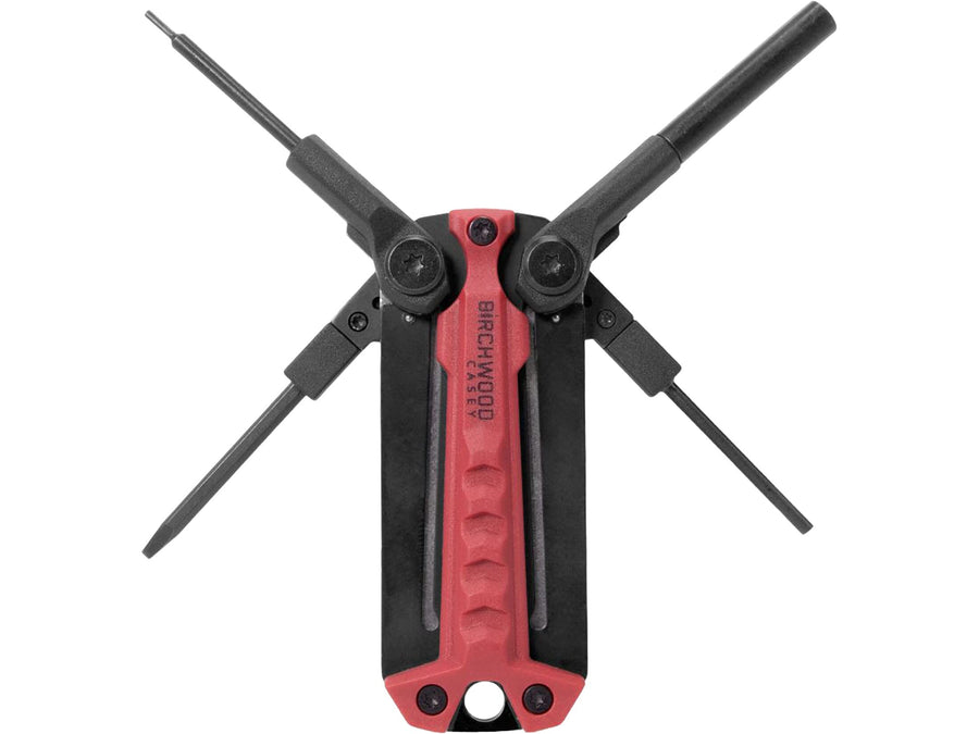 Multi-Tool BIRCHWOOD CASEY Gun | Durable Versatile Compact Gunsmithing 4-in-1 Tool Compatible with Glock | Hex Driver, 3 Mm Pin Punch, .050" Allen Wrench & Flat Blade Screwdriver Included
