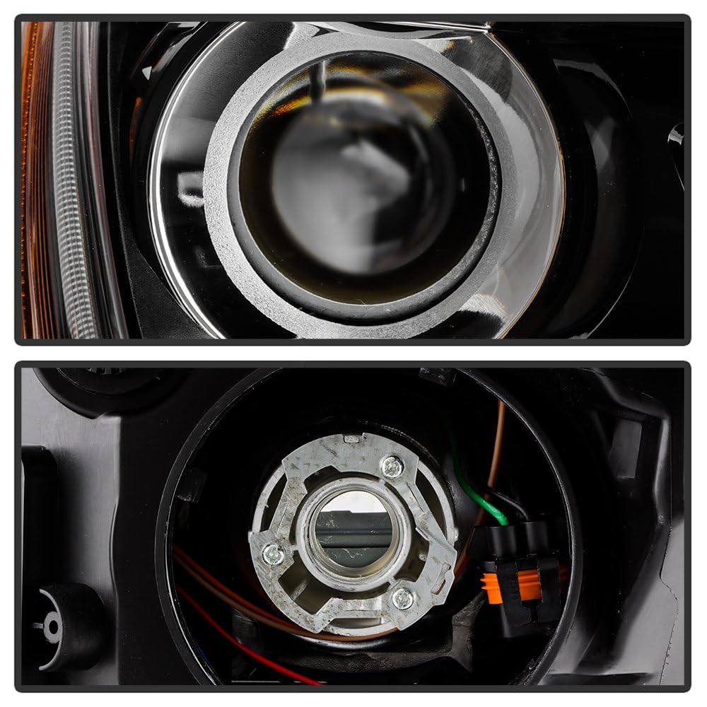 GMC Acadia 17-19 Spyder (POE) Halogen High/Low Beam w/LED DRL Black Housing Headlight - OE Right
