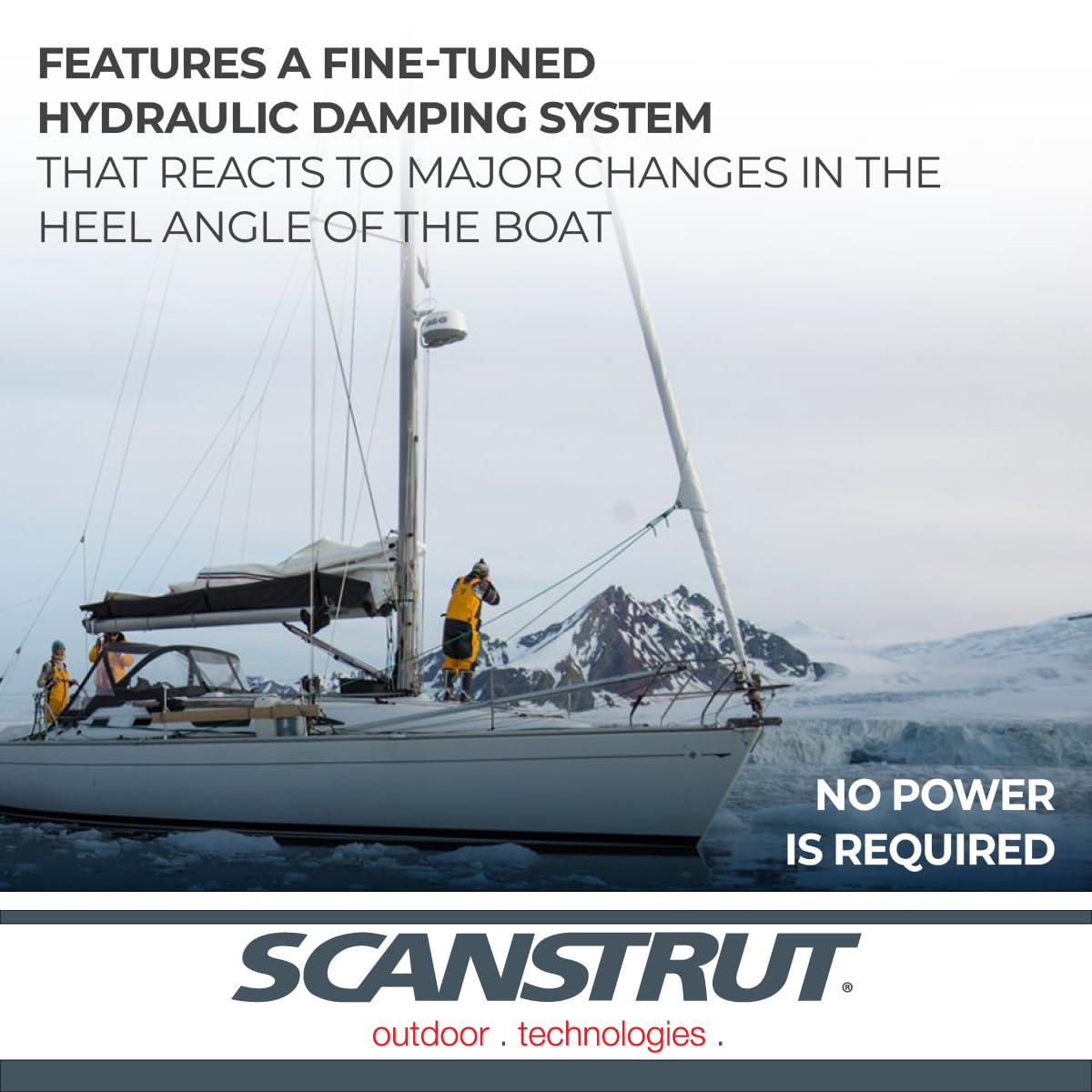 Self-Leveling Radar Mount Scanstrut LMM-1 for 2kW/4kW Raymarine, Garmin, and Navico BR24/3G/4G Radomes - Mast-Mounted