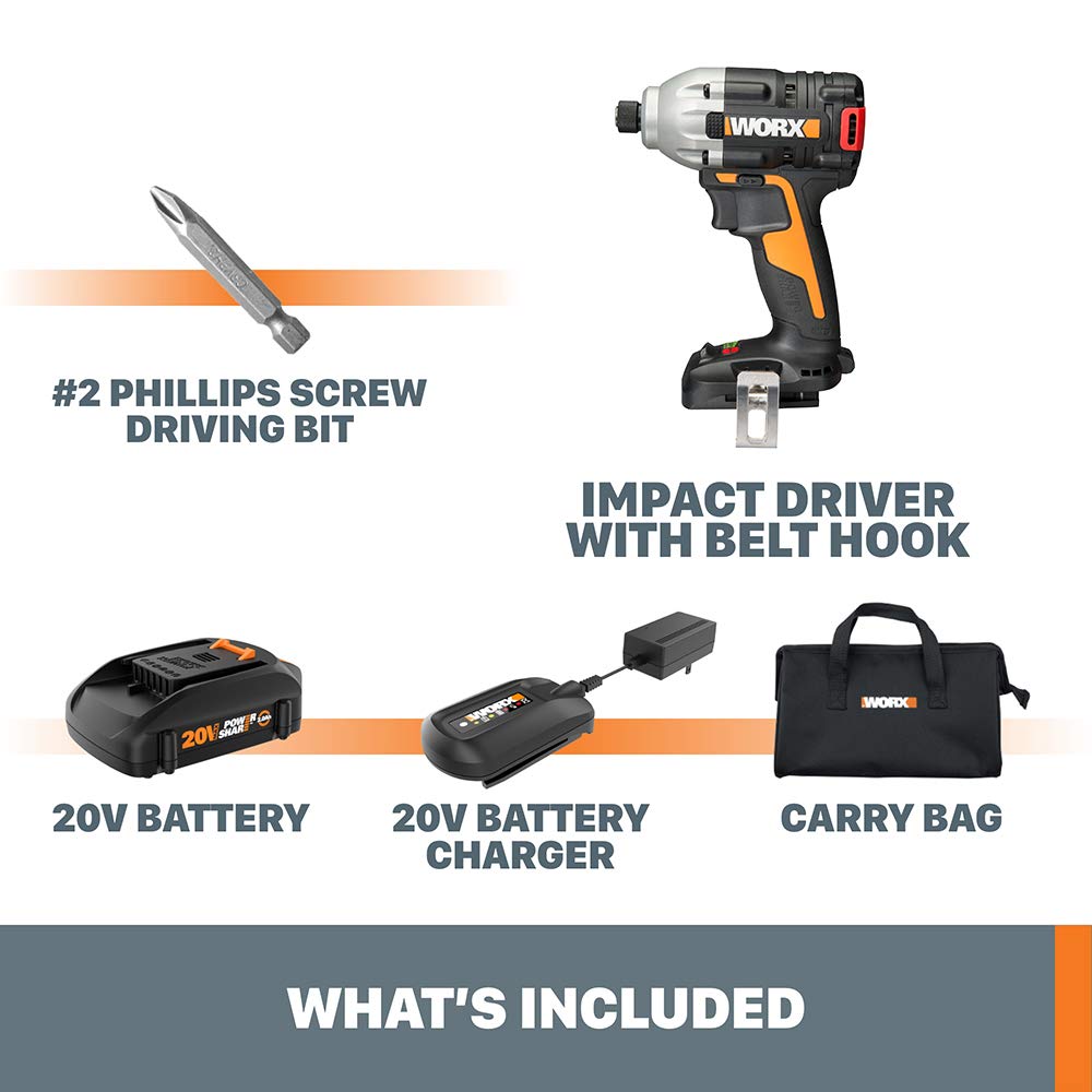 20V Worx Power Share Brushless Impact Driver WX261L