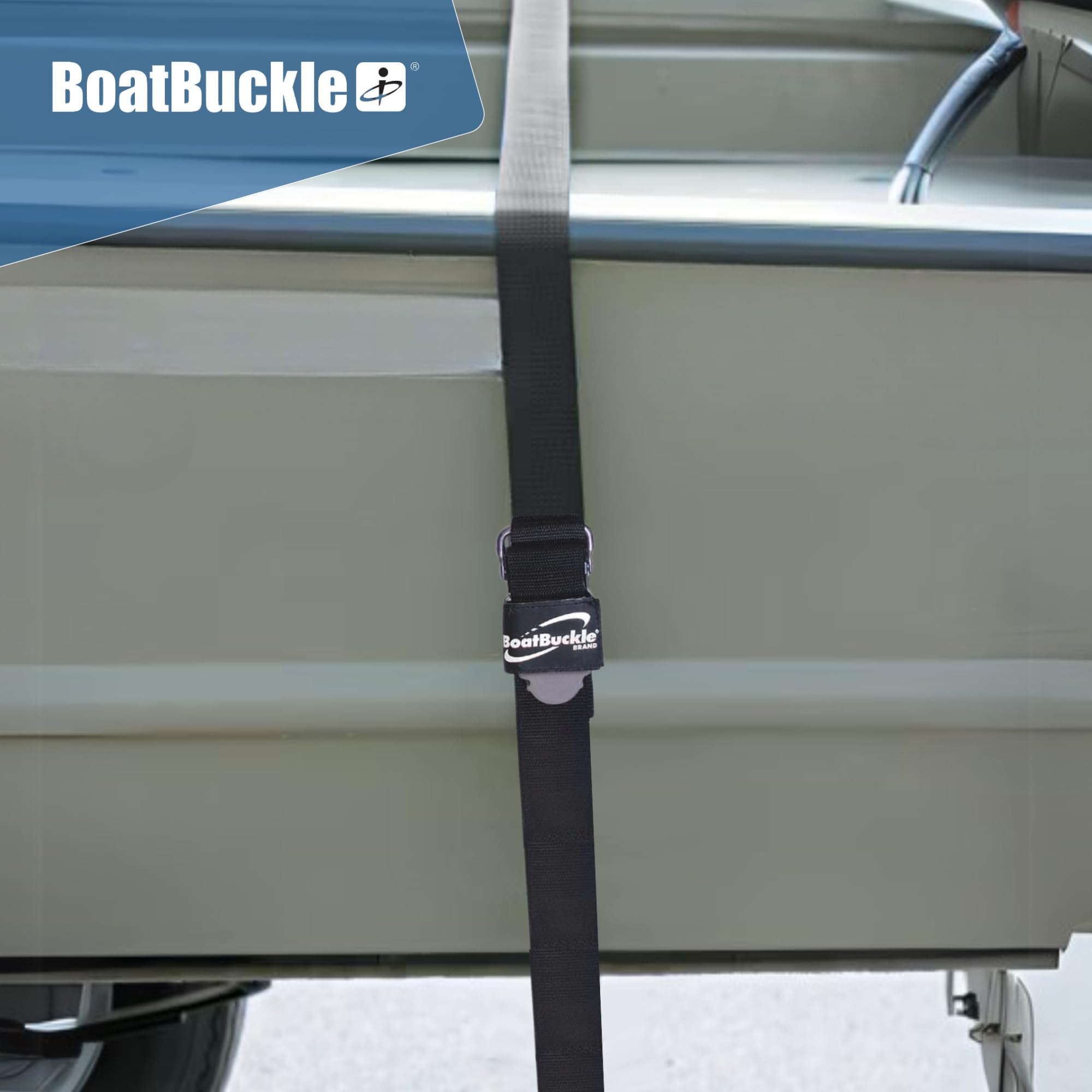 Kwik-Lok BoatBuckle Pro Series Gunwale Tie-Down (2-Inch x 16-Feet, Black)
