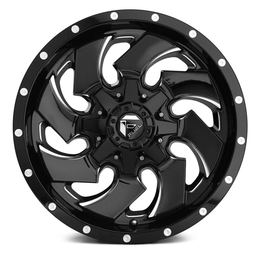 D574 FUEL Cleaver Black Milled 20x10 8x180-18 offset