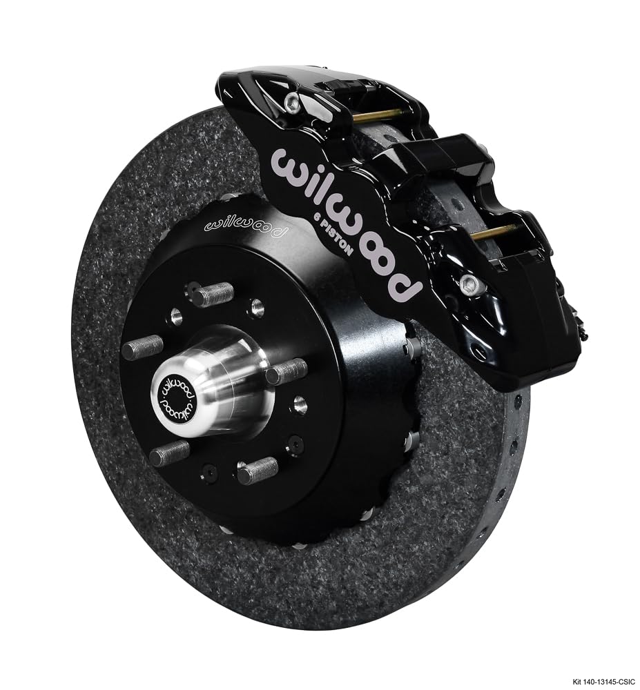 Dynamic AERO6 Front Kit,14.00" C/SiC Rotor,Black