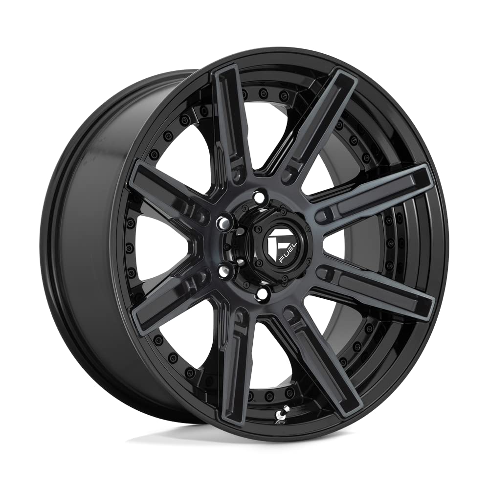 FUEL OFF-ROAD D708 20X10 ROGUE, 5X5.0, 4.79, -18mm GLOSS MACHINED DOUBLE DARK TINT - D70820007547