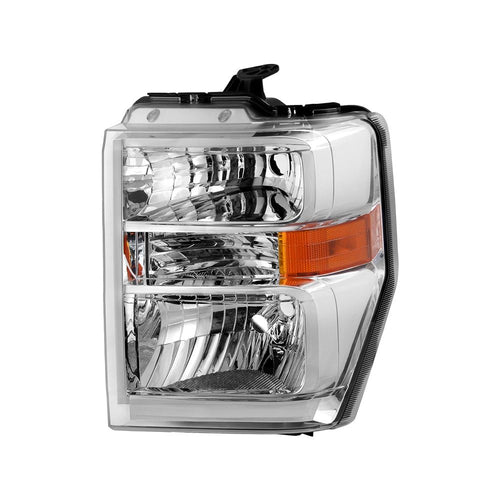 ( POE ) Ford E150 E250 08-14 / E350~E550 SuperDuty 08-19 / E550 08-17 / F650 F750 Crystal Headlight - Low Beam-H13(Not Included) ; High Beam-H13(Not Included) ; Signal-3157A(Included) - OE Left