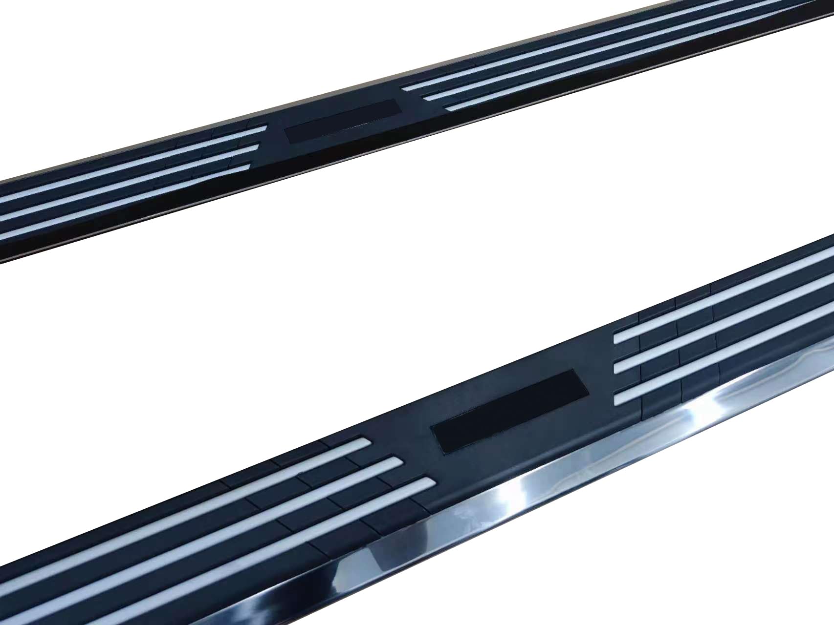 Pinnacle Running Boards Black & Silver Black Horse Compatible with 2023-2024 Honda Pilot-PIH3073