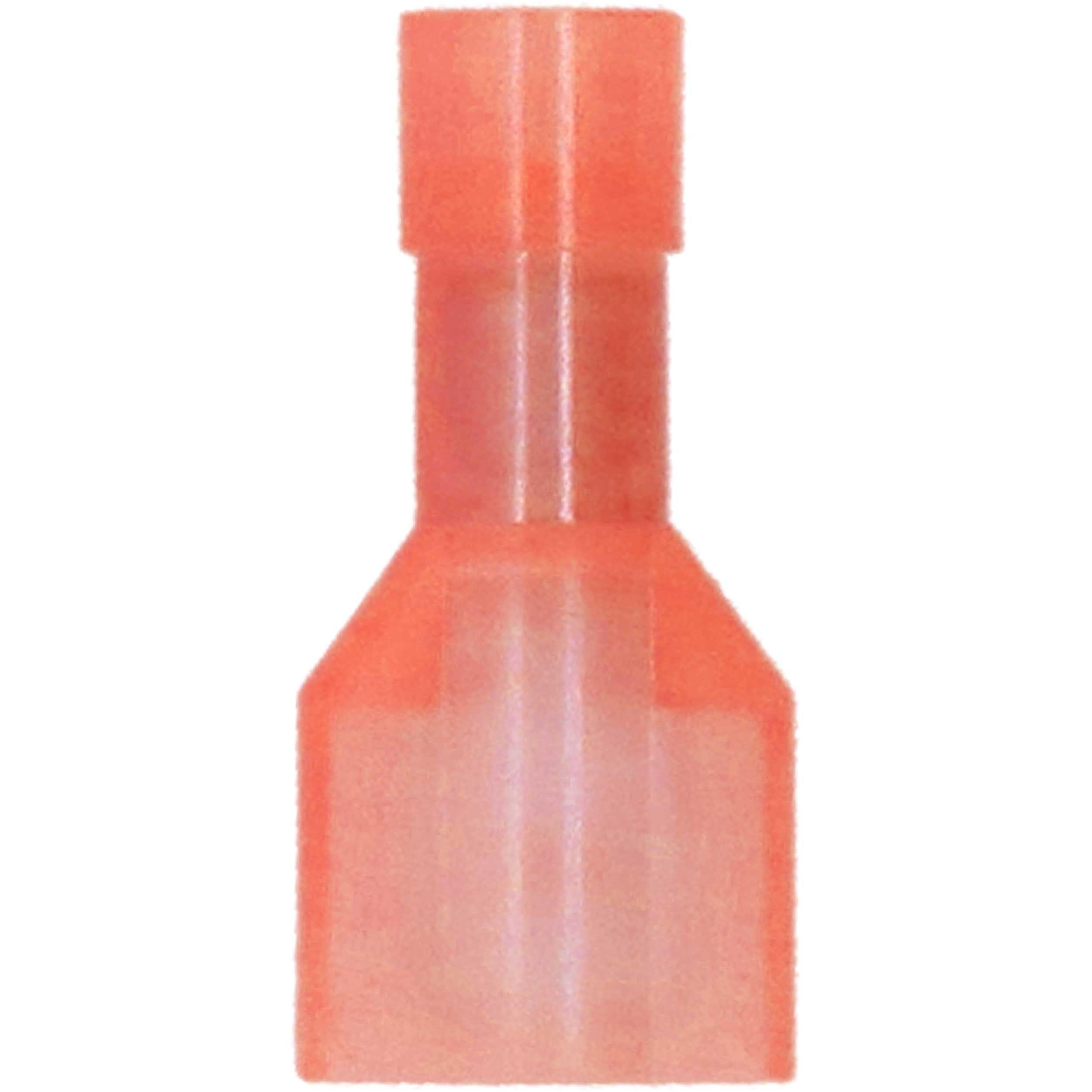 Install Bay Fully Insulated RNMD250F Nylon Male Connector 22/18 Gauge .250, Red (100-Pack)
