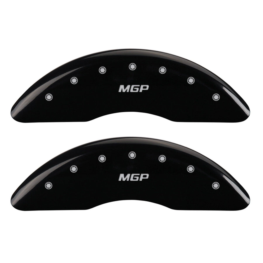 MGP Caliper Covers 23209SMGPBK Black Powder Coat Finish, MGP/MGP, Silver Characters.