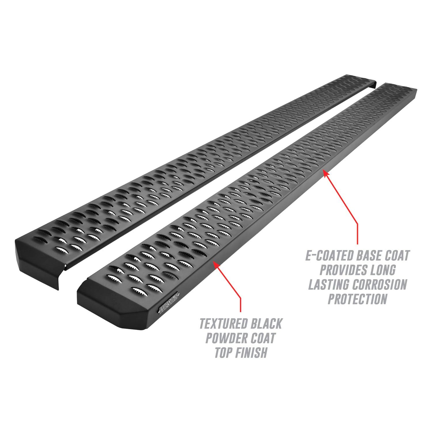 27-80065 Westin Grate Steps Running Boards fits 2003-2021 Express Savana (Single 54 in. Rear) Textured Black