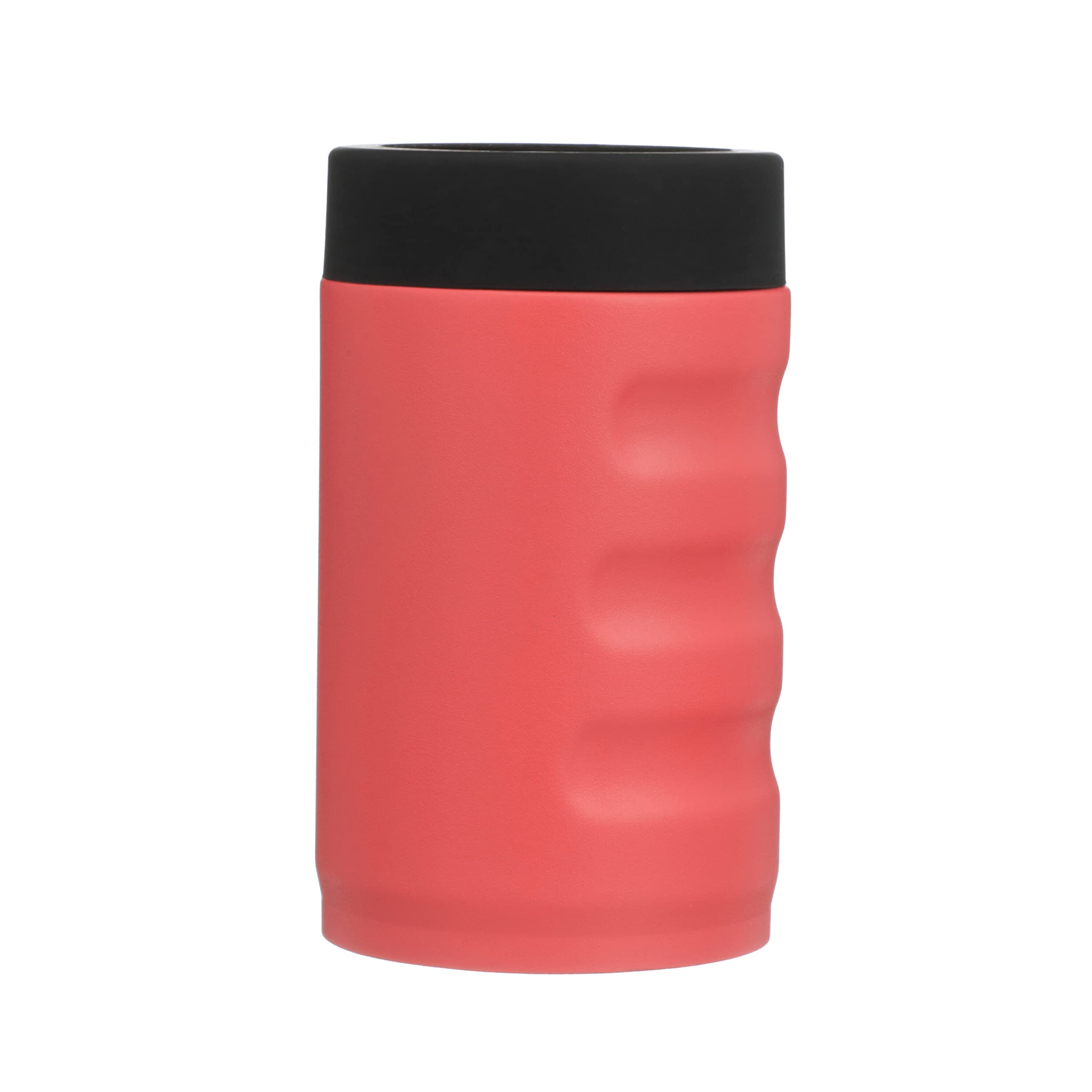 12 oz Grizzly Grip Can | Stainless Steel Vacuum Insulated Can Cooler | For 12 oz Regular Beer and Soda Cans Reusable Durable | Coral
