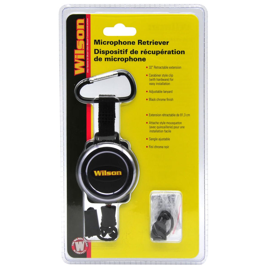 Wilson Microphone CB Retriever 305MRBC - Adjustable Mic Lanyard and Hardware Mounting Kit - Black Chrome Finish