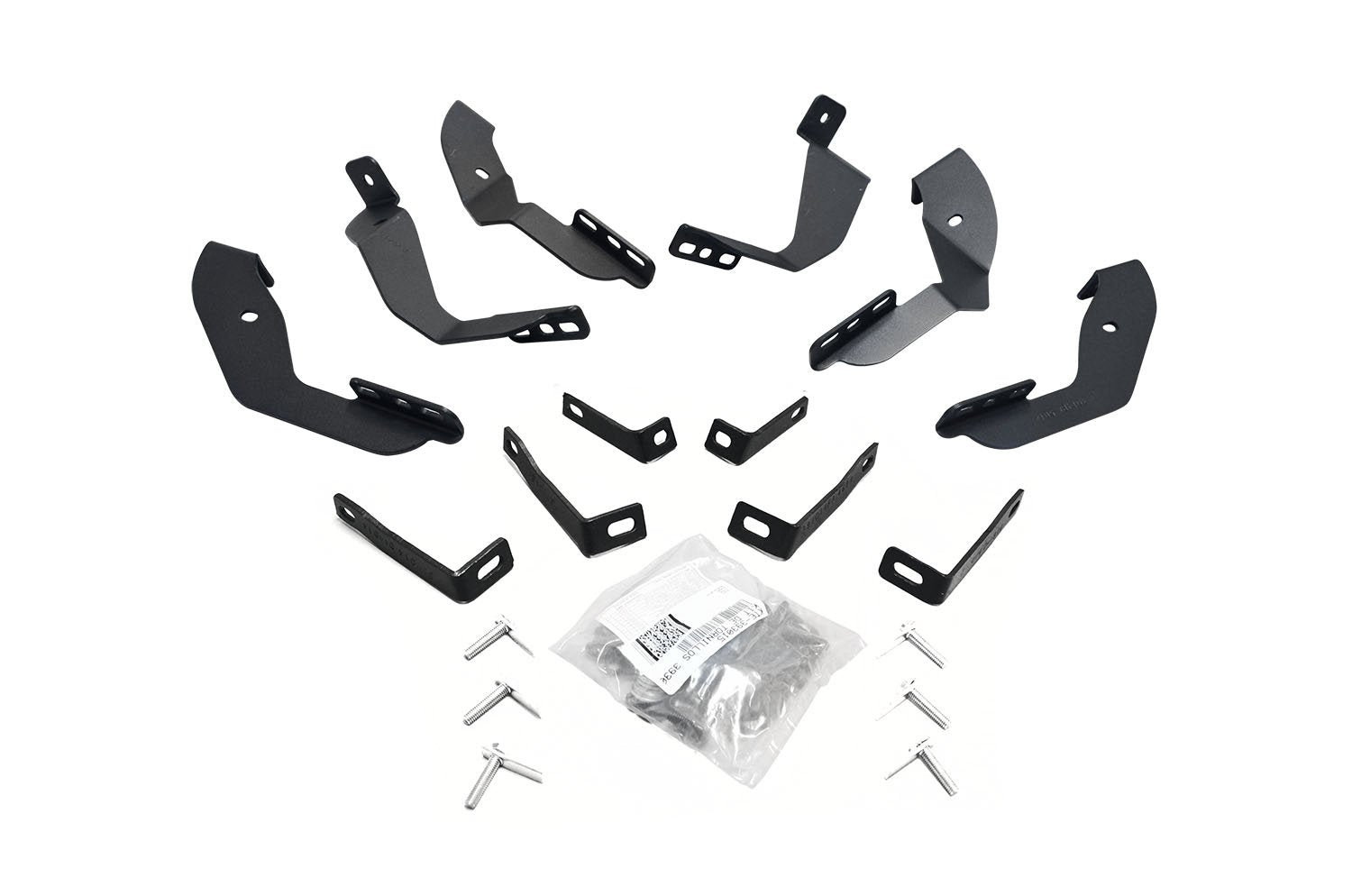 OE Xtreme Brackets Go Rhino | Mild Steel, Textured Black | 6840435 | Fits 2015-2019 Chevrolet Silverado & GMC Sierra 2500 HD, 3500 HD Crew Cab Pickup (Diesel only)