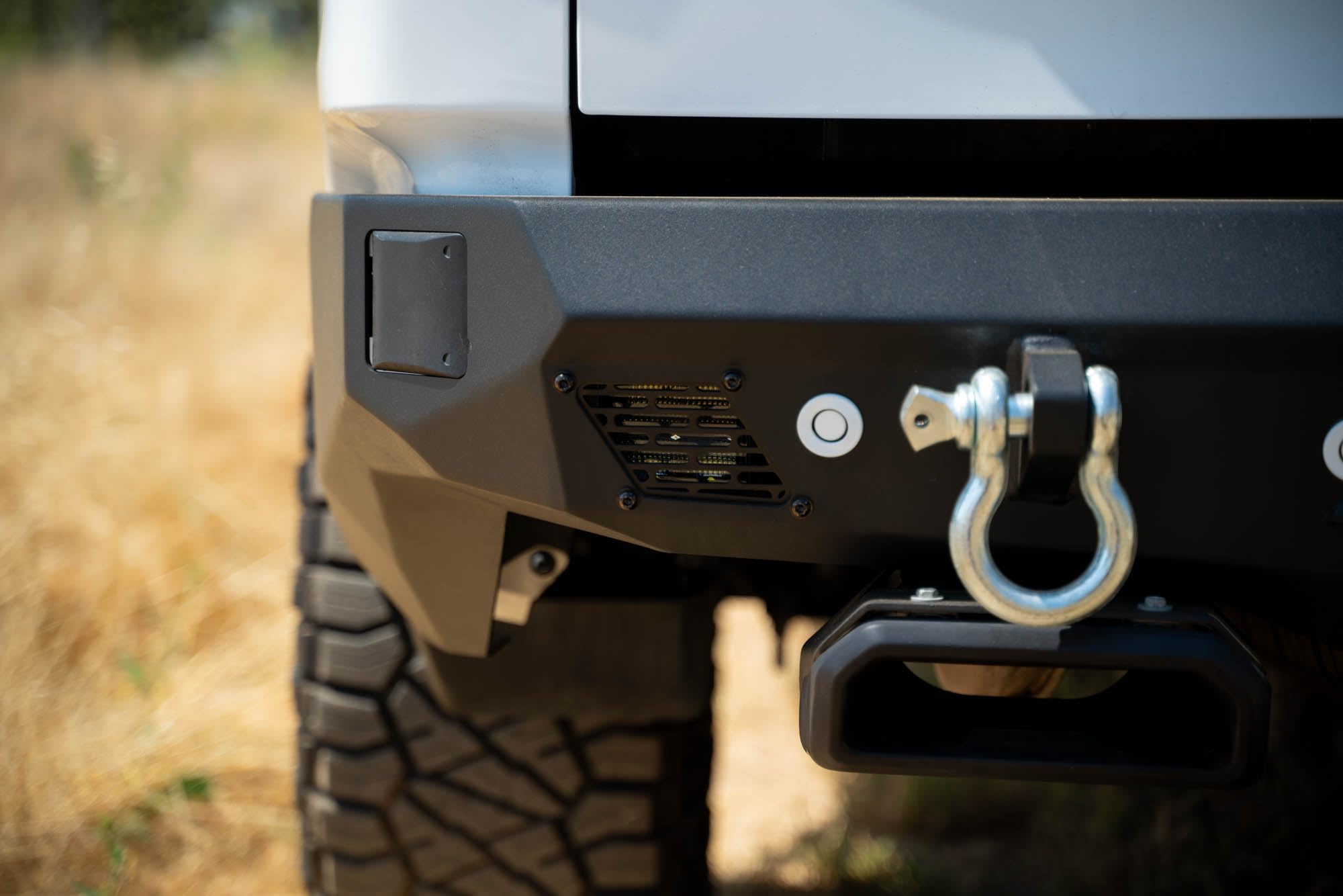 DV8 Offroad Rear Bumper Spec Series Compatible with 2019-2024 GMC Sierra & Chevy Silverado 1500 | Two 3-inch Pod Light Mounts | Integrated D-Ring Mounts | Fully Bolt-On Installation