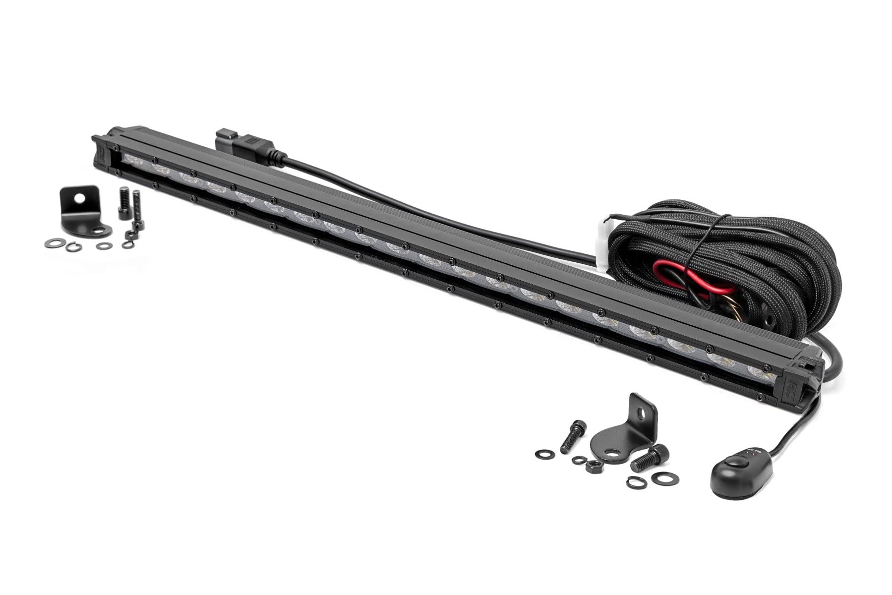 20" Rough Country Slimline LED Light Bar - 100W, 7200 Lumens, CREE LED with Wide Flood Beam for Off-Road, Jeeps, Truck, UTV