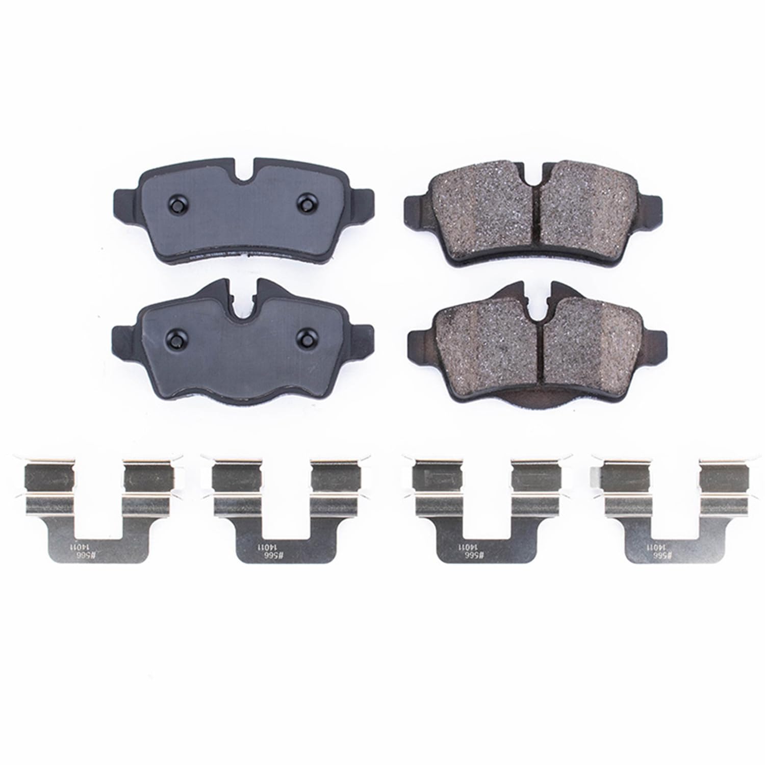 Rear Brake Kit Power Stop For Mini Cooper 2007-15 - Ceramic Brake Pads With Installation Hardware, 17-1309