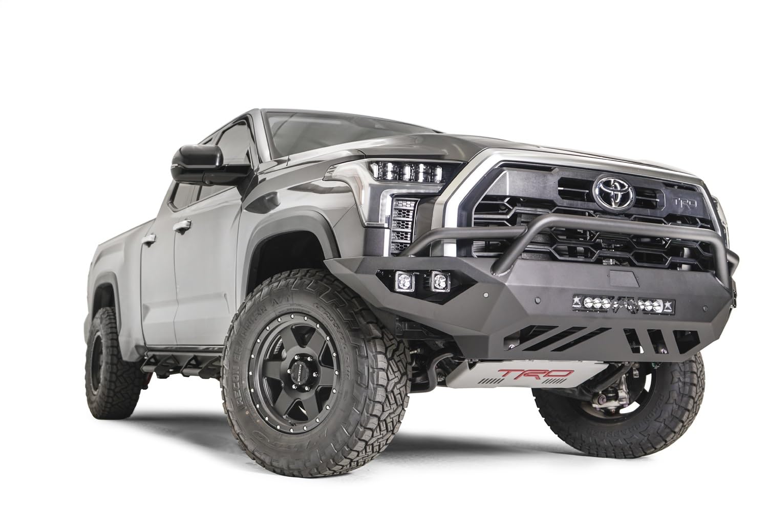 Vengeance Fab Fours Front Bumper fits 22-23 Toyota Tundra - 2 Stage Black Powder Coated - w/Pre-Runner Guard