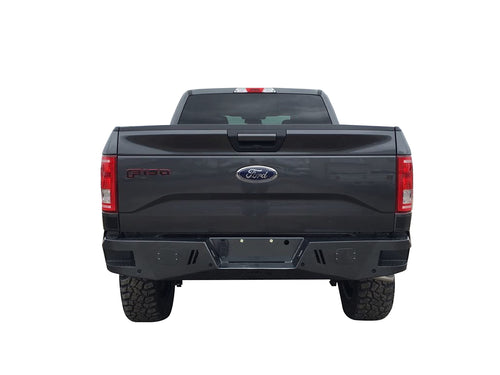 Trailfx Rear Bumper Matte Titanium Black Powder Coated Steel Fits 2019-2025 Ram 1500, One-Piece Wrap-Around Design with 3-Inch LED Cube Light Cutouts, OE Sensor and Receiver Hitch TrailFX RLDB008TI