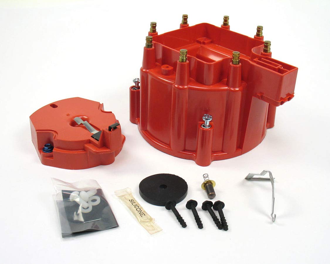 Flame-Thrower Red Pertronix D4001 HEI Distributor Cap and Rotor Kit