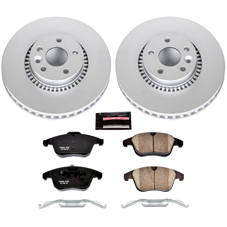 Power Stop Z23 Evolution Geomet Coated Brake Kit For LR2 Land Rover 2008-2015 [Model Specific]