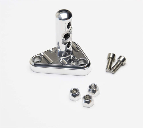 Tuned-Port Lokar TCB-40TP3P Polished Billet Aluminum Bracket with Triple Stud