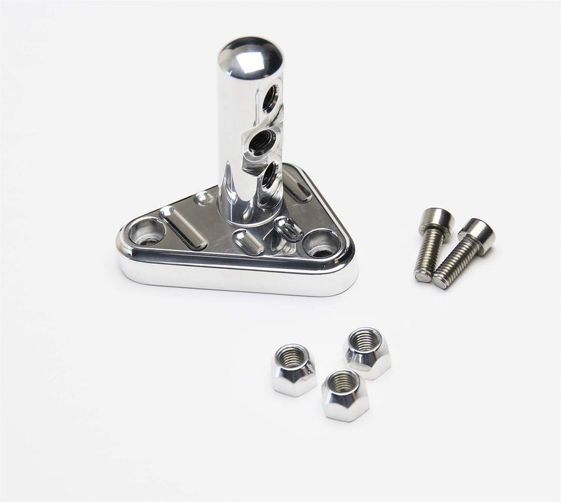 Tuned-Port Lokar TCB-40TP3P Polished Billet Aluminum Bracket with Triple Stud