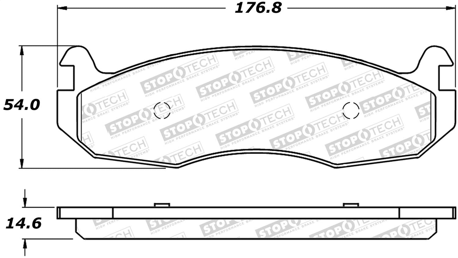 Front StopTech 308.07880 Brake Pads with Shims Street