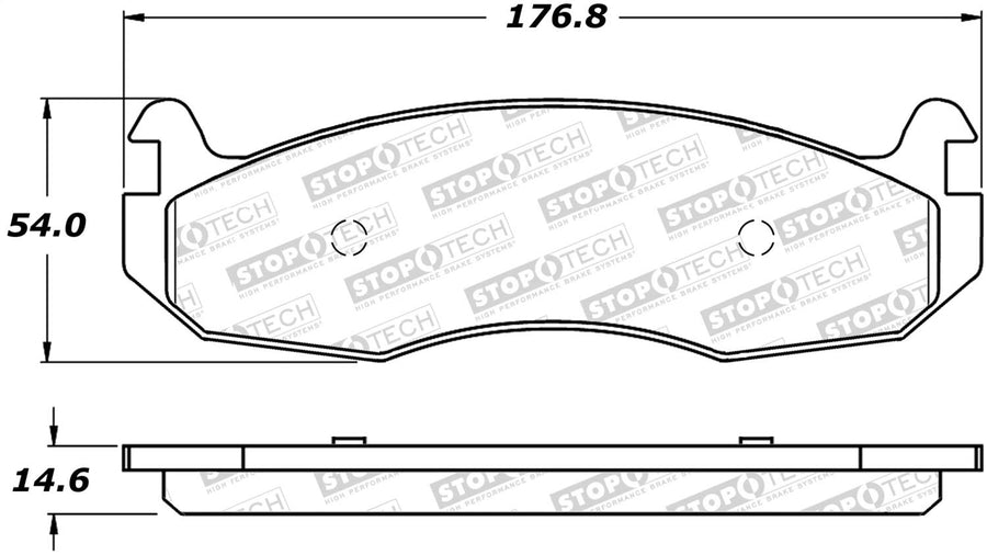 Front StopTech 308.07880 Brake Pads with Shims Street