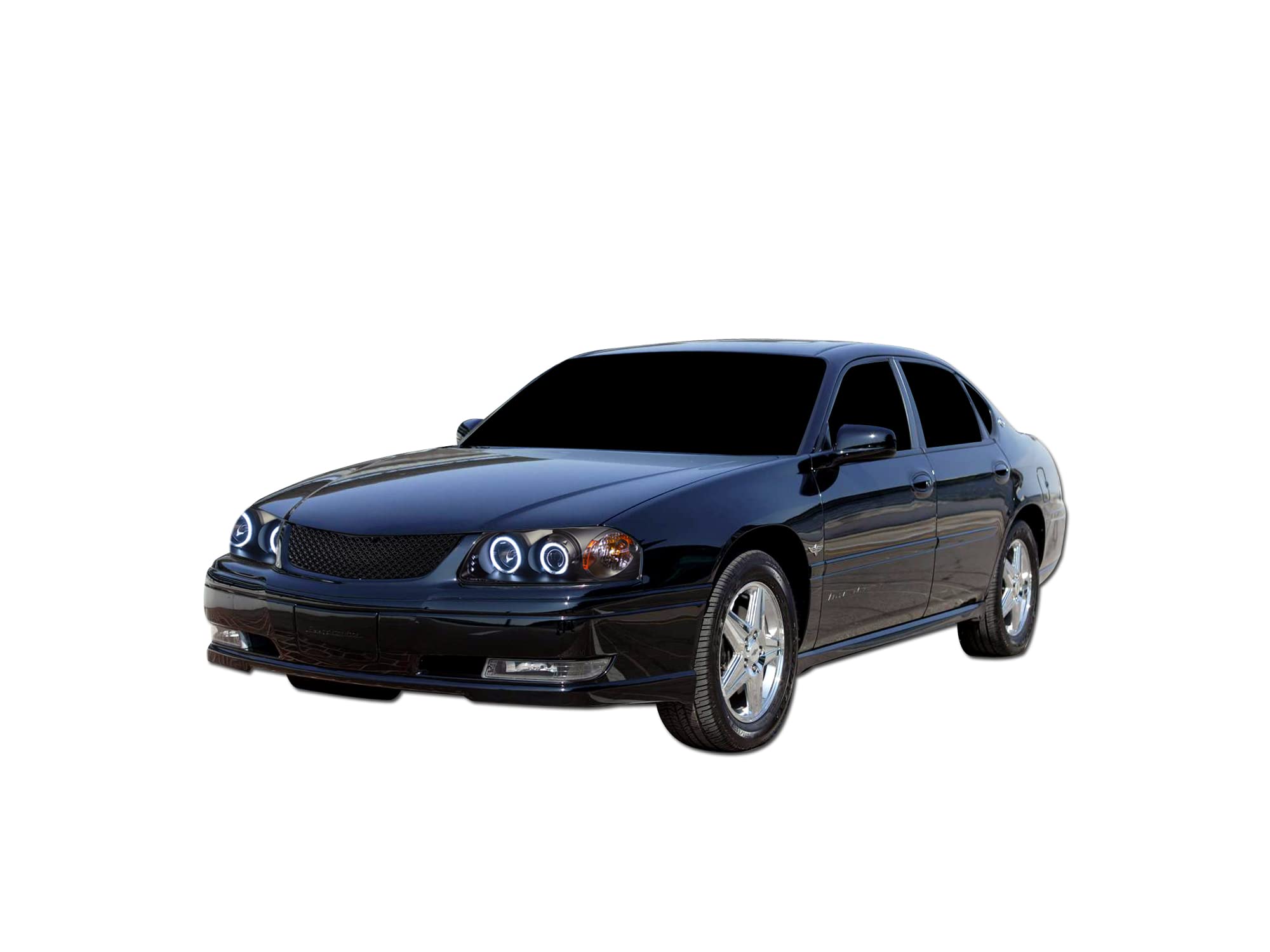 7147089 Armordillo USA Mesh Front Hood Grille - Gloss Black Fits 2000-2005 Chevy Impala
