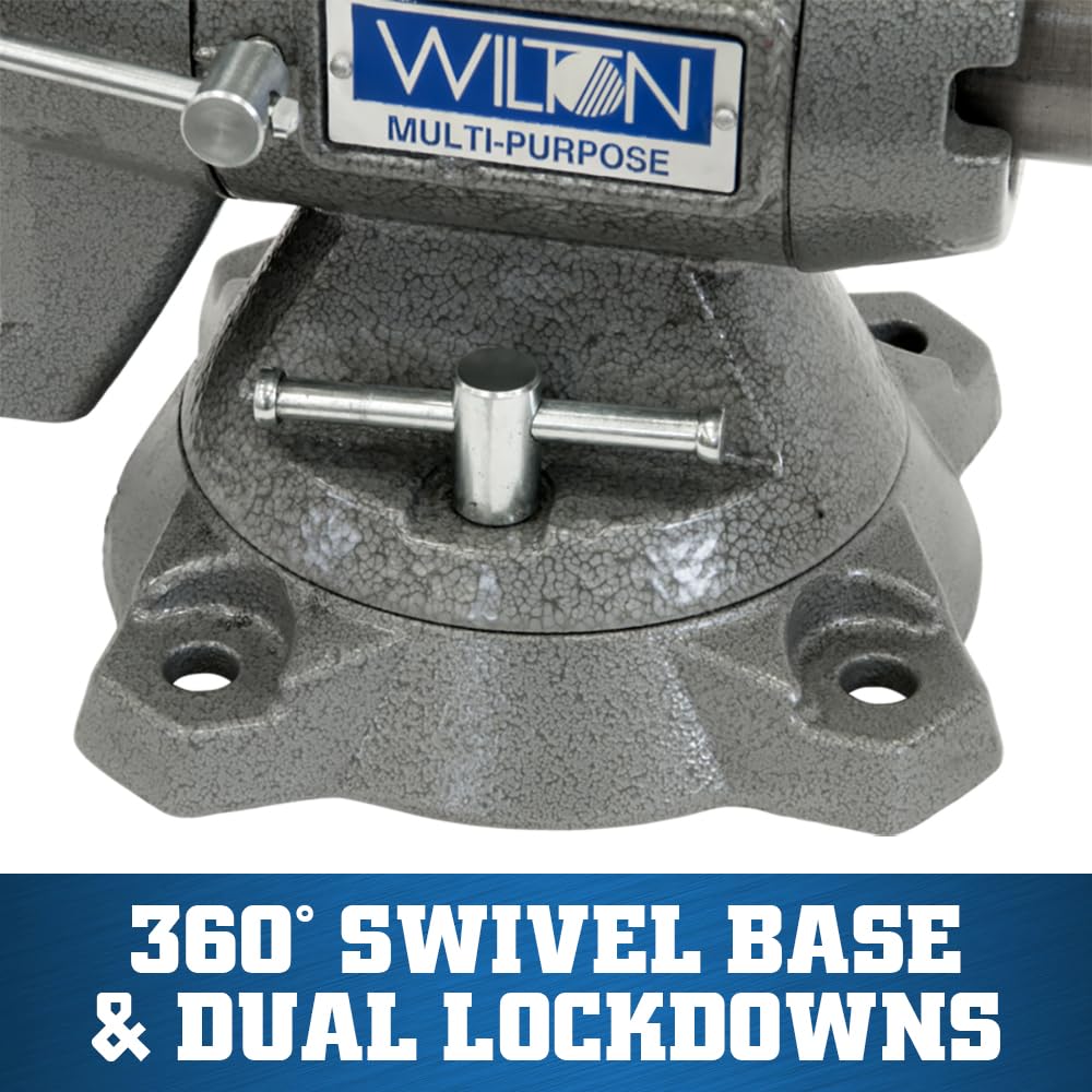 Multi-Purpose Wilton Bench Vise, 5-1/2" Jaw Width, 5" Max Jaw Opening, 2-3/4" Throat (Model 550P)