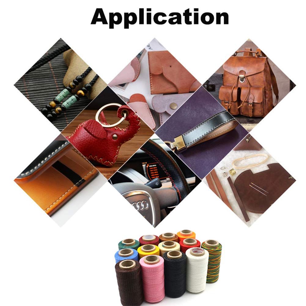 1 Roll JEWELEADER About 280 Yards Flat Waxed Polyester Cord 1mm Leather Sewing Thread Rattail Beading String for Jewelry Making Kumihimo Shamballa Friendship Bracelet Weaving - Black