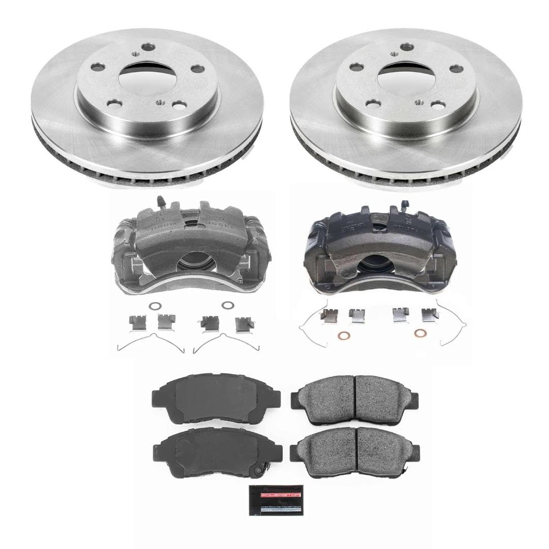Power Stop KCOE1052A Brake Caliper Kit- Brake Rotor, Brake Pads & Autospecialty For Toyota Camry 1997-2001 [Model Specific]