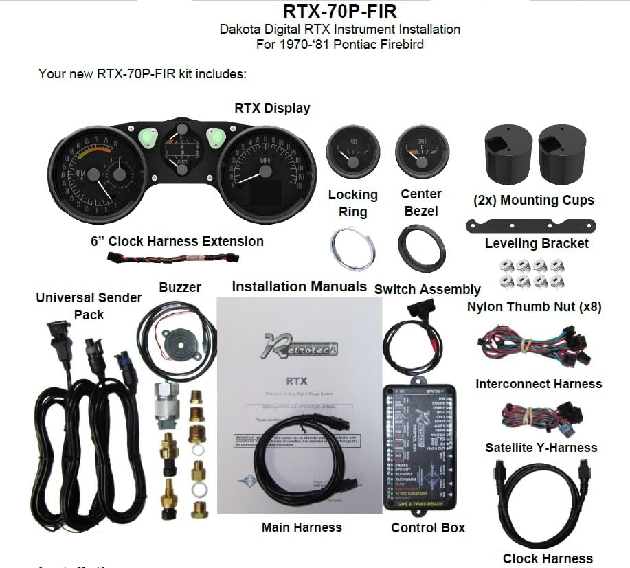 RTX instruments 1970-81 Pontiac Firebird