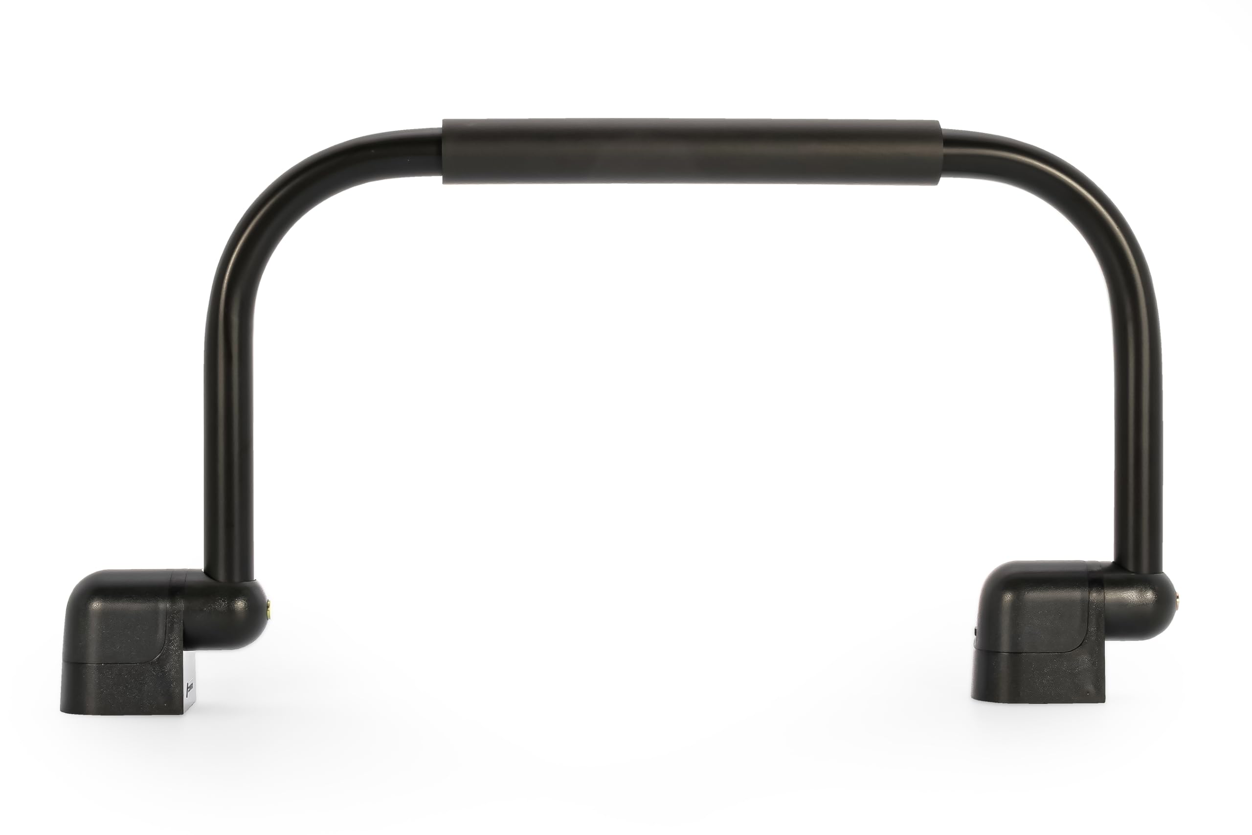 Camco RV Fold-Away Grab Handle - Secure Hold for Entering & Exiting - Measures 18-in, for Smaller Trailers & RVs - Installs Easily Beside RV Door, Hardware Included - Black (42197)