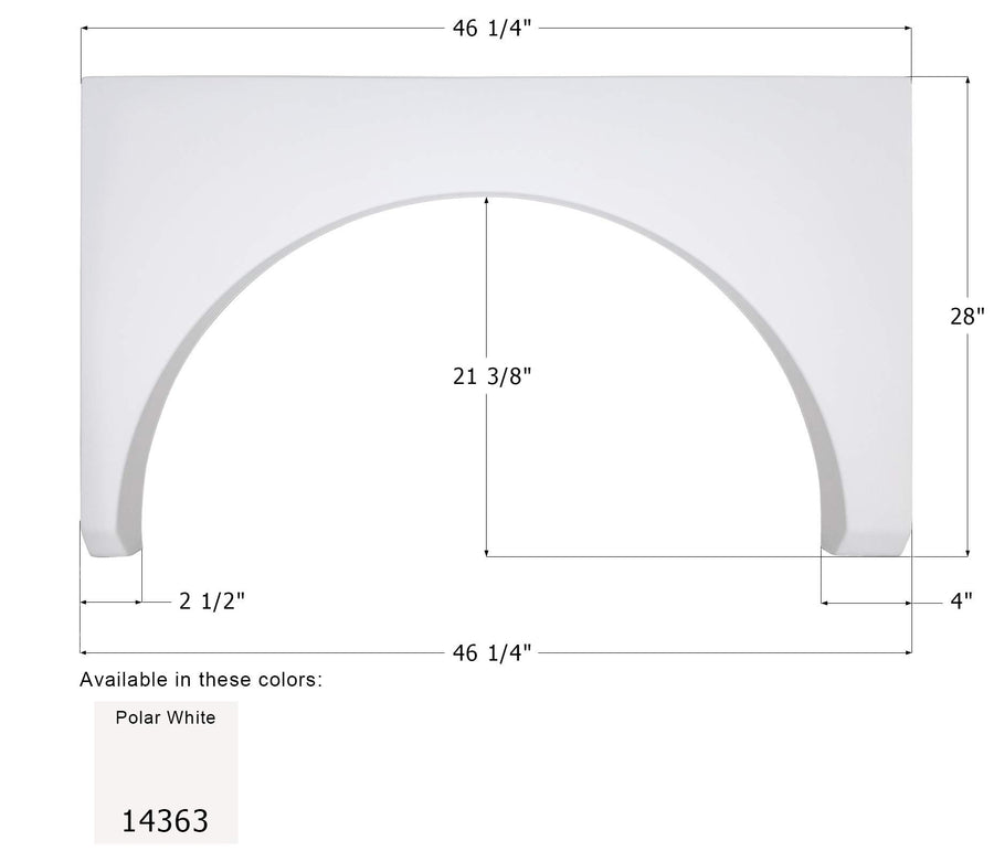 Fender Skirt ICON, Single, Fleetwood, FS4363, Unpainted Smooth, LH