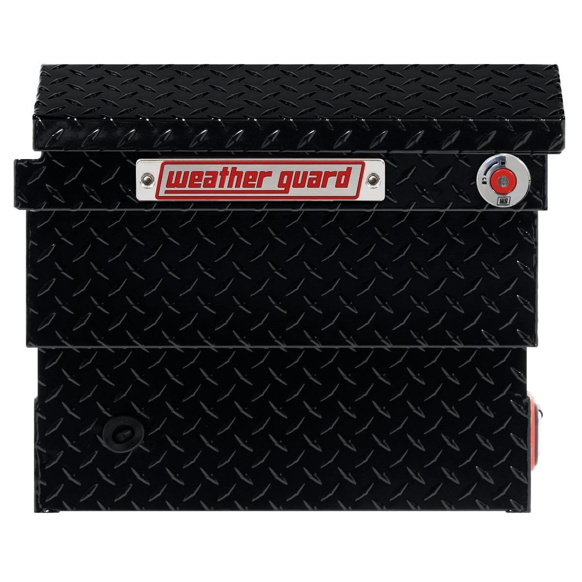 Weather Guard Saddle Box Model 131-5-04, Aluminum, Mid-Size Low Profile, Gloss Black, 8.0 cu ft