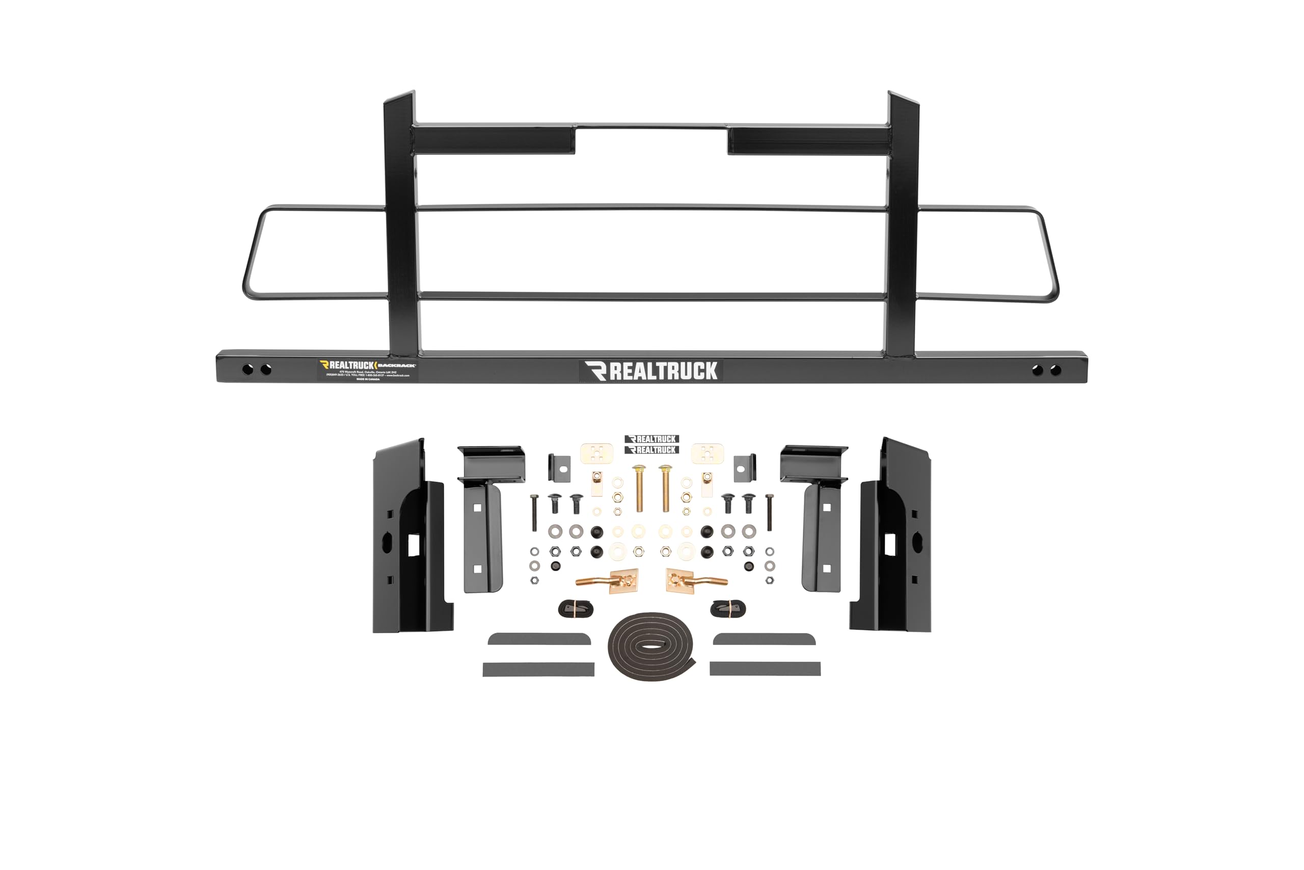 BACKRACK Hardware Kit RealTruck for use w/Wide-Top Tonneau, Black, No Drill | 50120 | Fits 2007-2018 Chevrolet/GMC Silverado/Sierra 1500; 2007-2019 Chevrolet/GMC Silverado/Sierra 2500/3500 HD