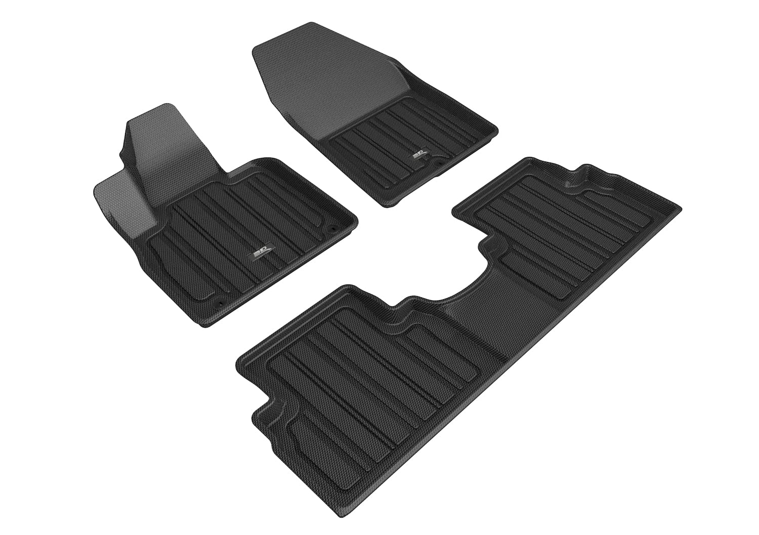 3D MAXpider All-Weather Custom Fit Floor Mat for 2019-2020 Hyundai Santa FE Black ELITECT Series