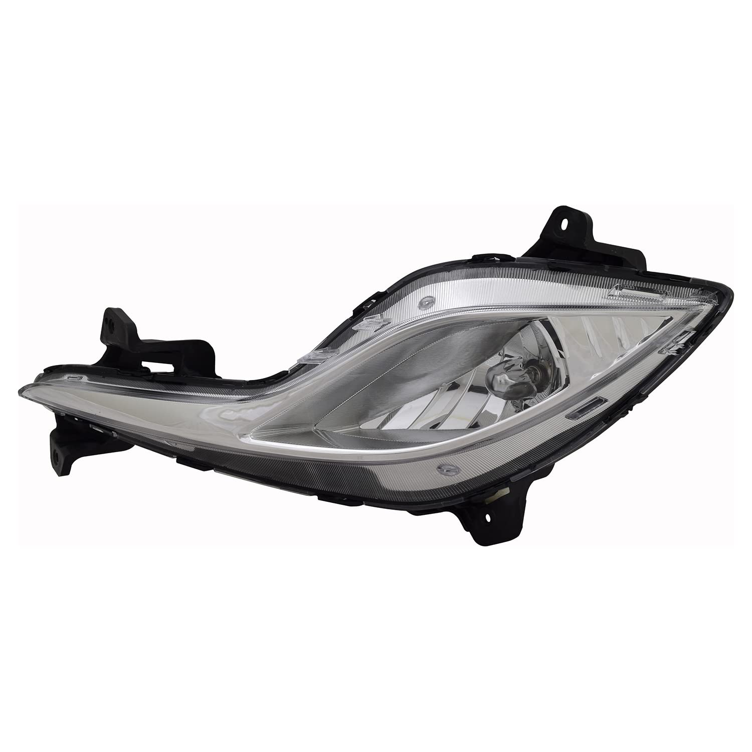 Left TYC Fog Light Assembly Compatible with 2011-2015 Hyundai Santa Fe