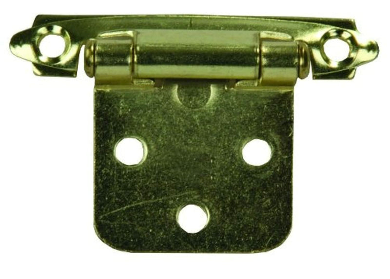 Self-Closing JR Products Flush Mount Hinge - Brass 70595