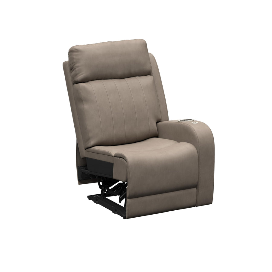 THOMAS PAYNE Driftwood Signature Seismic Series RV Theater Seating Left Arm Recliner with Power Adjustable Lumbar, Headrest, Reclining, Heating, Massage, Integrated Cupholder Controls - 2024044197