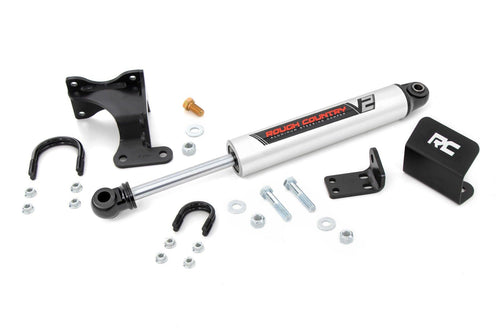 Rough Country V2 Steering Stabilizer - 8731970 for 2007-2018 Jeep Wrangler JK