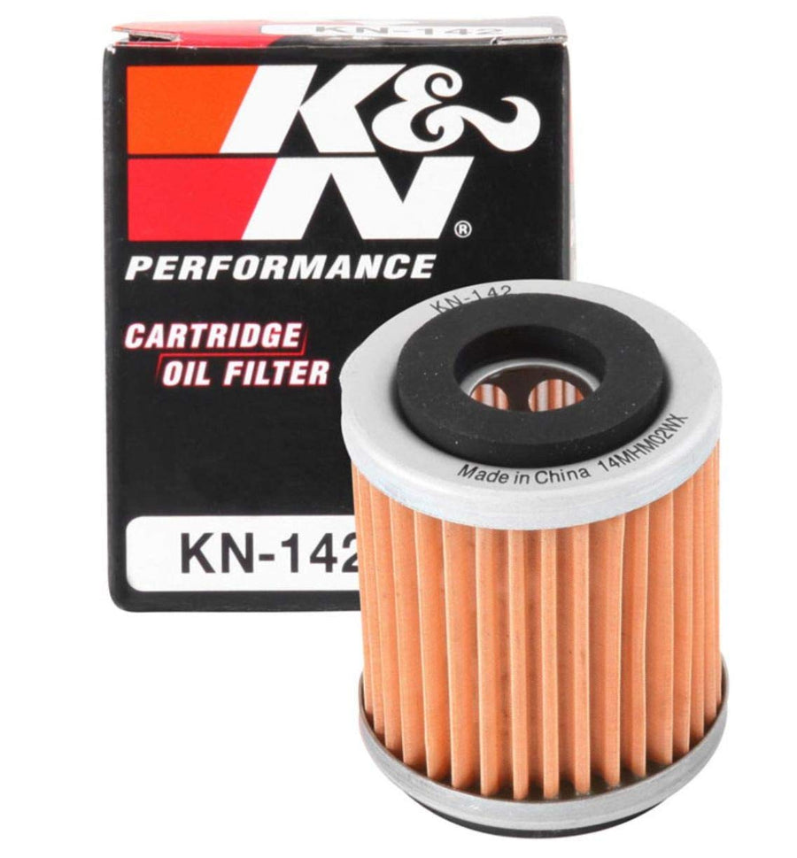 K&N Oil Filter Motorcycle: High Performance, Premium, Designed to be used with Synthetic or Conventional Oils: Fits Select Yamaha Vehicles, KN-142