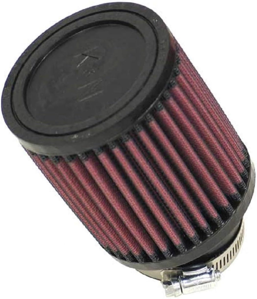High-Flow K&N Original Lifetime Universal Clamp-On Air Filter: High Performance, Premium, Washable: Flange Diameter: 2.25 In, Filter Height: 4 In, Flange Length: 1 In, Shape: Round, RU-1700