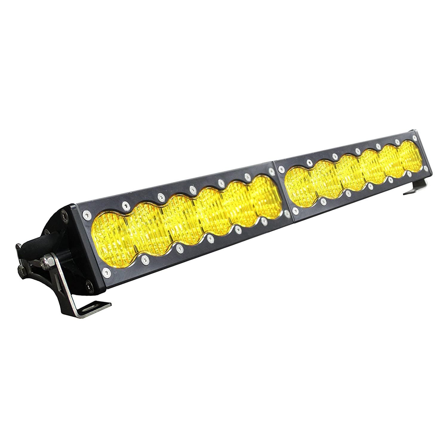 OnX6+ Baja Designs Straight LED Light Bar 20-inch for Jeeps, Off-Road 4x4, Trucks, UTV, ATV, SUV (Wide Cornering; Amber)